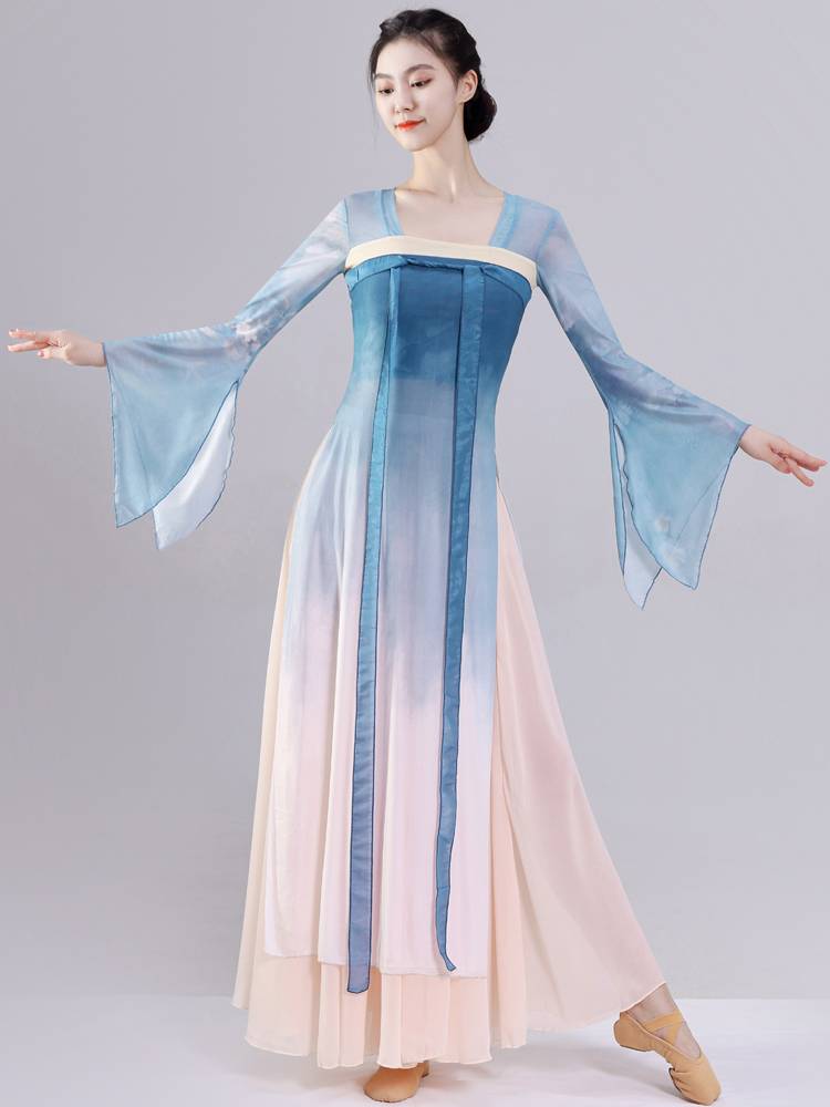 Classical dance dance service female national style elegant Hanfu qi chest skirt Chinese dance exercise kung fu tape long body rhyme yarn clothes