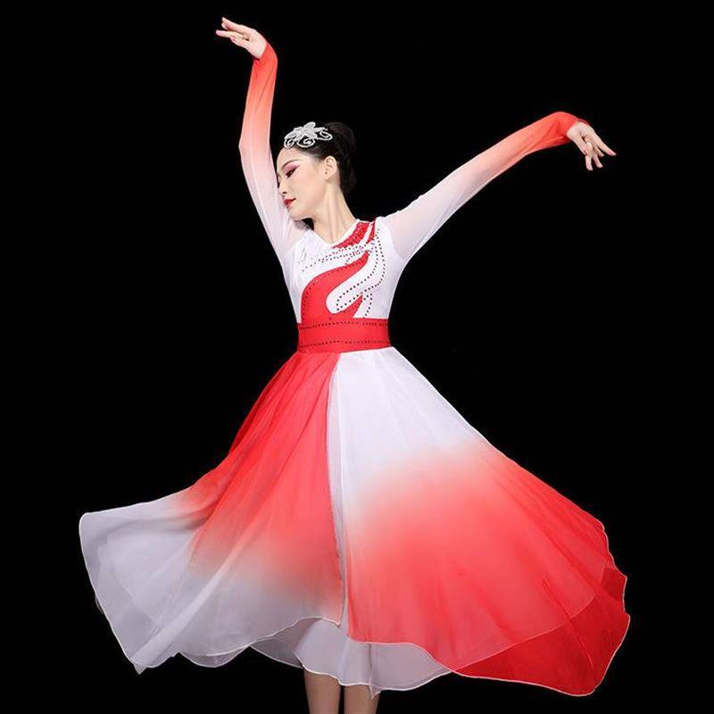 Classical Dance Performance Service G Girl's elegant Chinese style modern dance service square dance set opening dance song companion dance