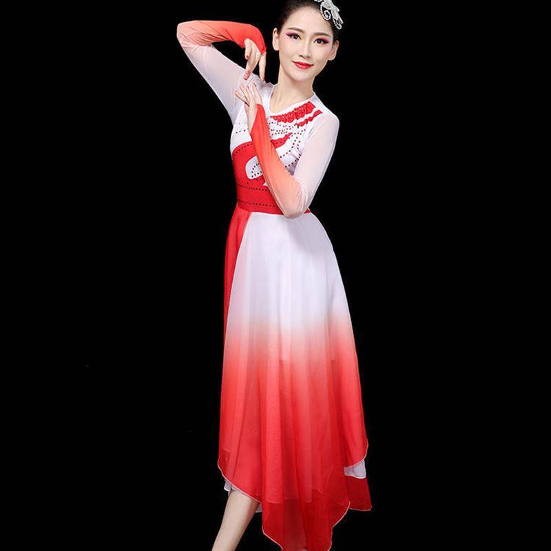 Classical Dance Performance Service G Girl's elegant Chinese style modern dance service square dance set opening dance song companion dance