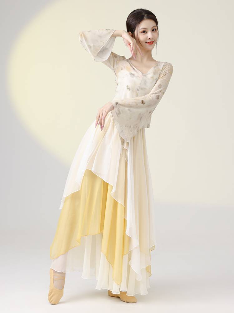 Summer Classical Dance Farmon Clothing Female Chinese Dance Dance Dress Practice Gongguo Gong style Fairy Floating Performance Service