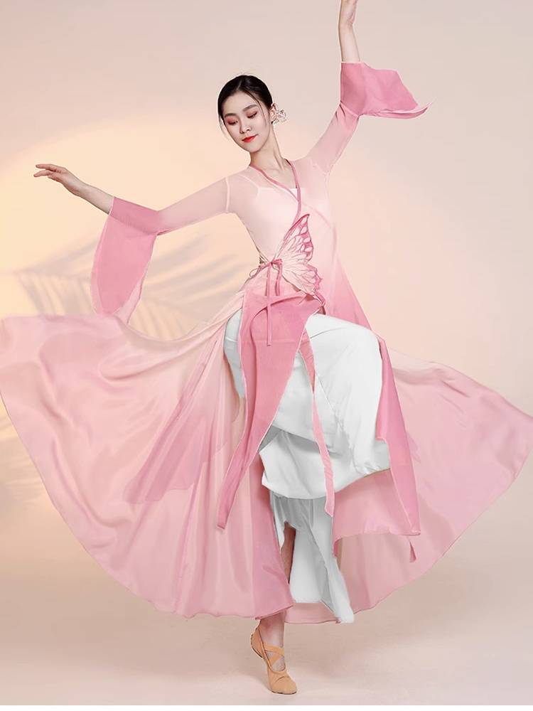 Classical Dance Server Body Rhyme Butterfly Gradient Spring Spring Sleeping Female Permaneous Training Foundation Chinese Dance Performance Service