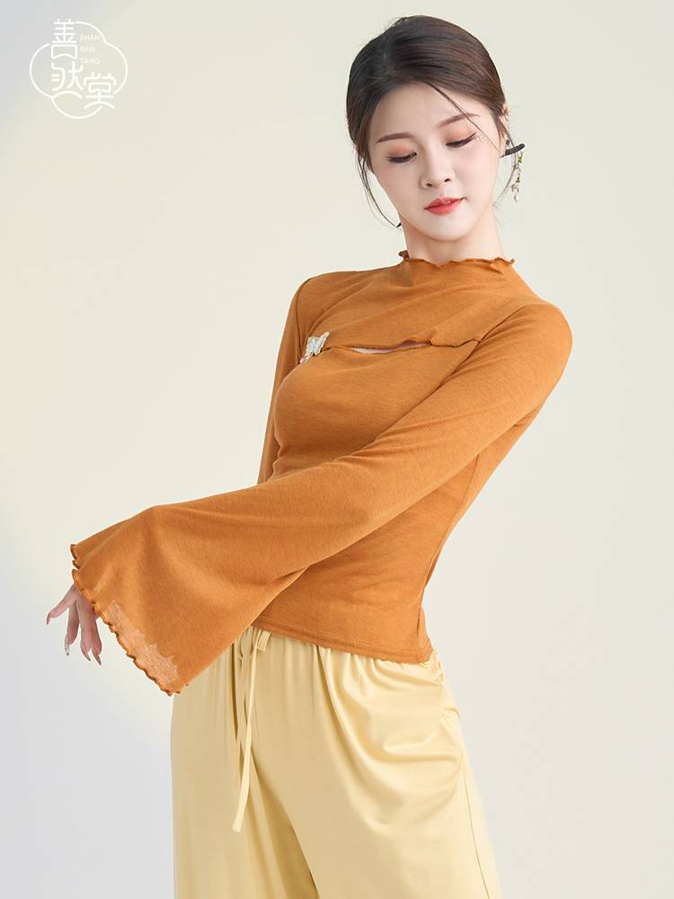 Shan Rantang Classical Dance Practice Gong Series Butterfly Dance Top Wear Modern Dance Adult Women's Long Sleeve Summer Summer