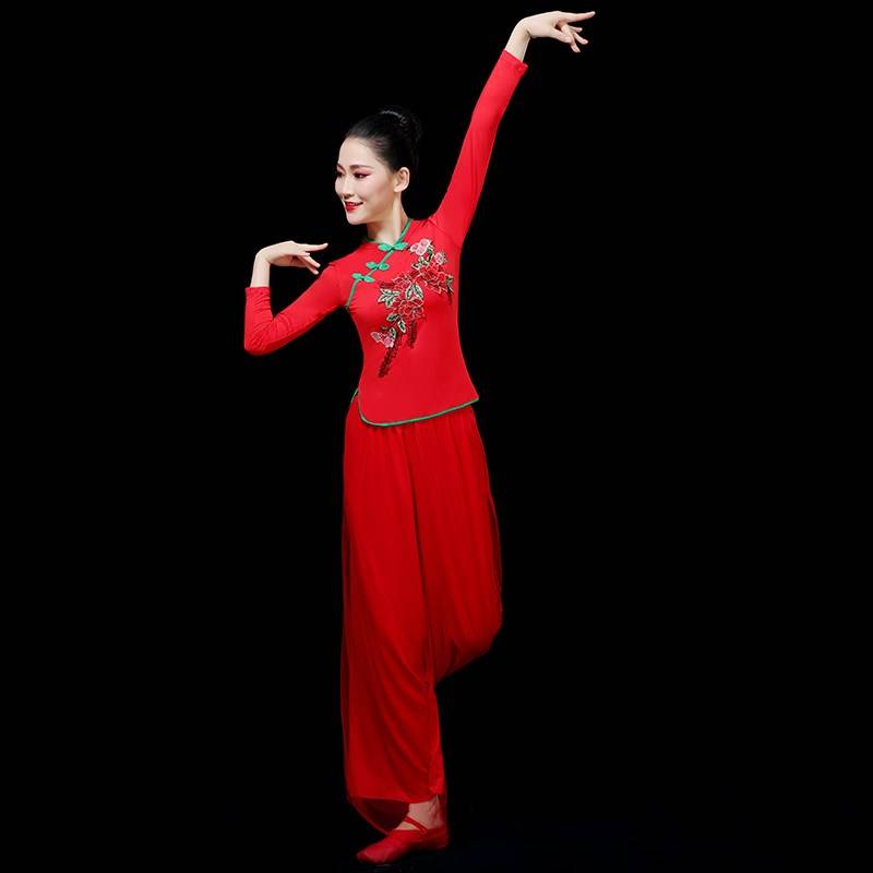 Square dance clothing new suite Middle -aged and elderly modern dance competition performed classical dance seedlings dance summer women in summer