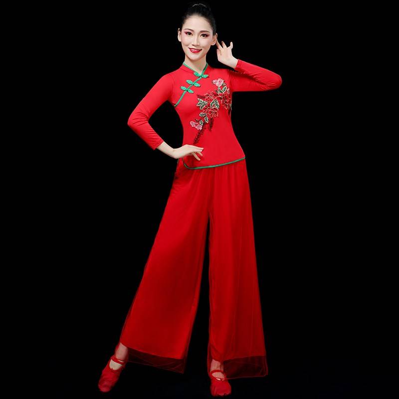 Square dance clothing new suite Middle -aged and elderly modern dance competition performed classical dance seedlings dance summer women in summer