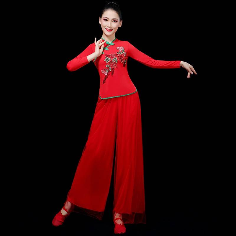 Square dance clothing new suite Middle -aged and elderly modern dance competition performed classical dance seedlings dance summer women in summer