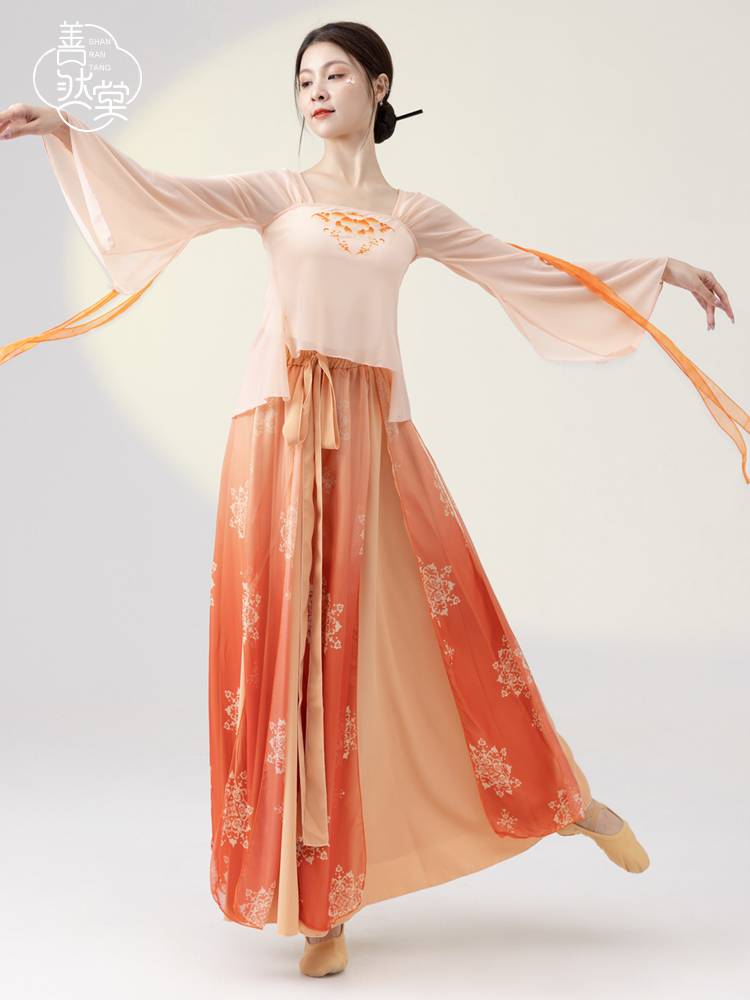 Shan Rantang's new classical dance yarn female long -sleeved body rhyme, ancient wind and immortal practice, performed dance service nation
