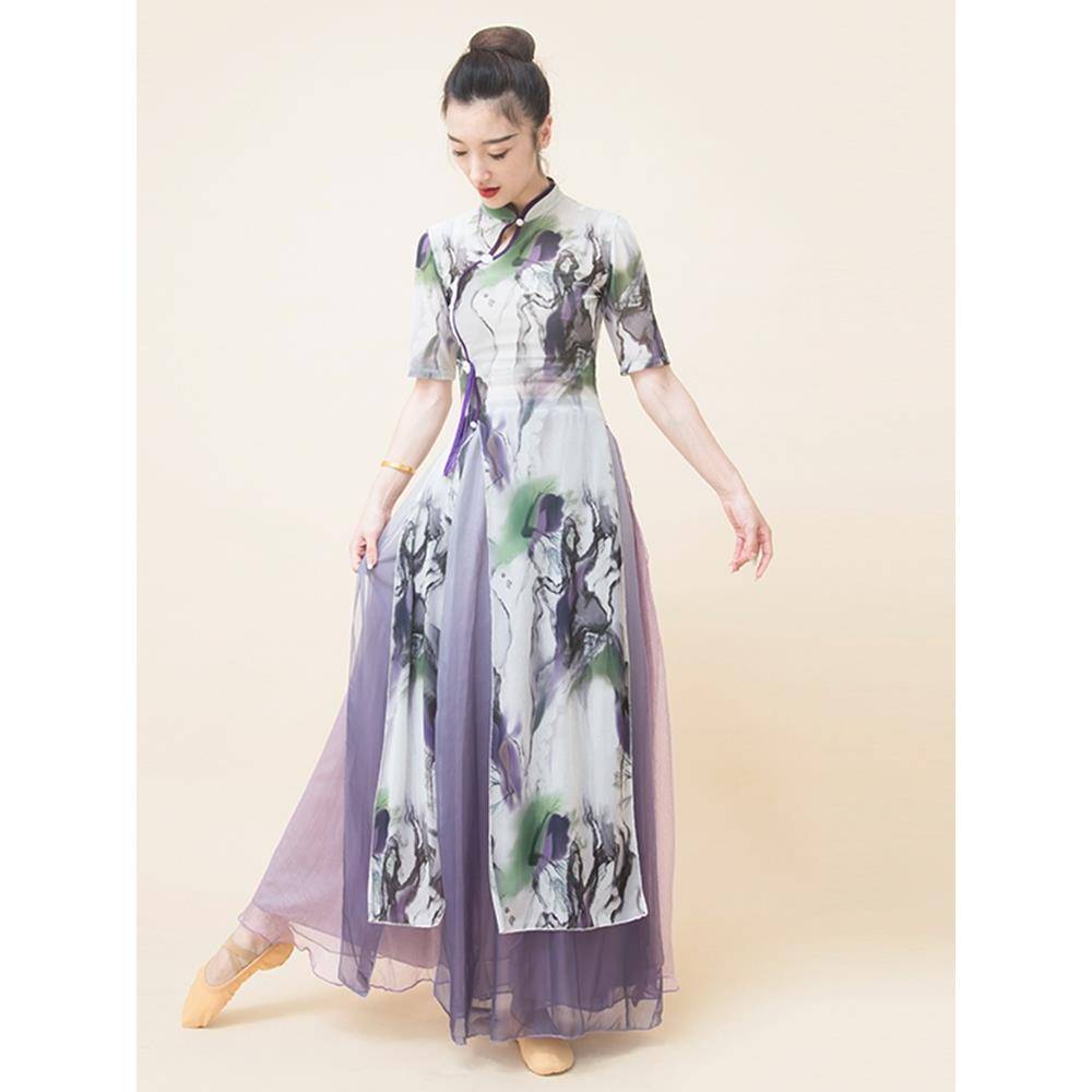 Cheongsam dance clothing female elastic Chinese dance classical dance exercise, figurine, clothing, clothing, firework dance clothing