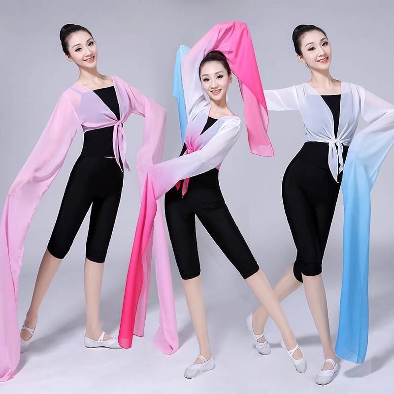 Water sleeve practice service, sleeve chiffon yangko shook sleeve performance opera shocking dance performance clothing clothing classical dance Chinese