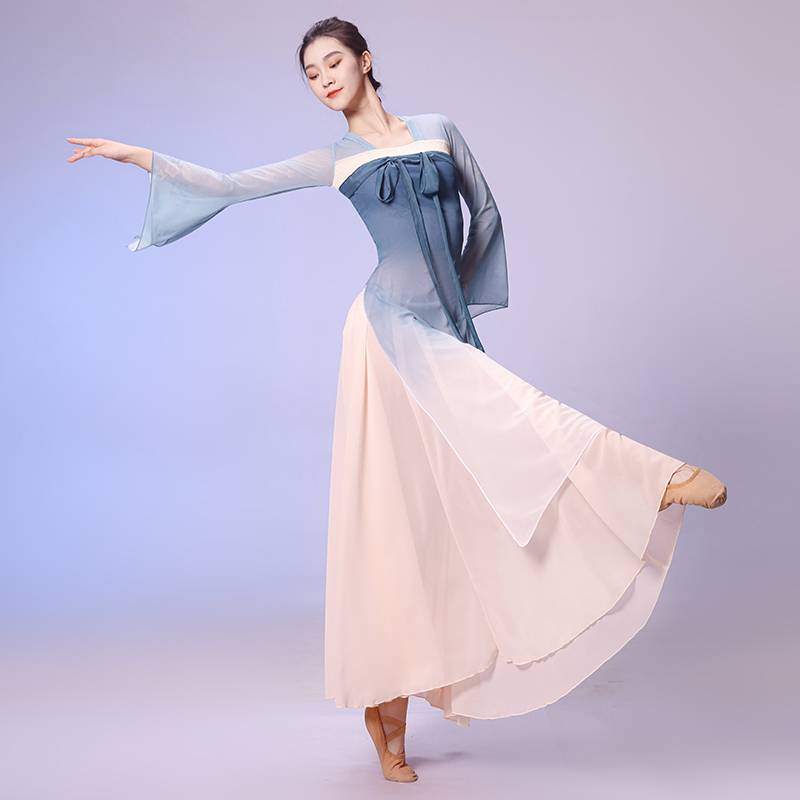 Classical dance dance clothing female Han Tang Qi bust ribbon, elegant gauze Chinese dance performance clothing