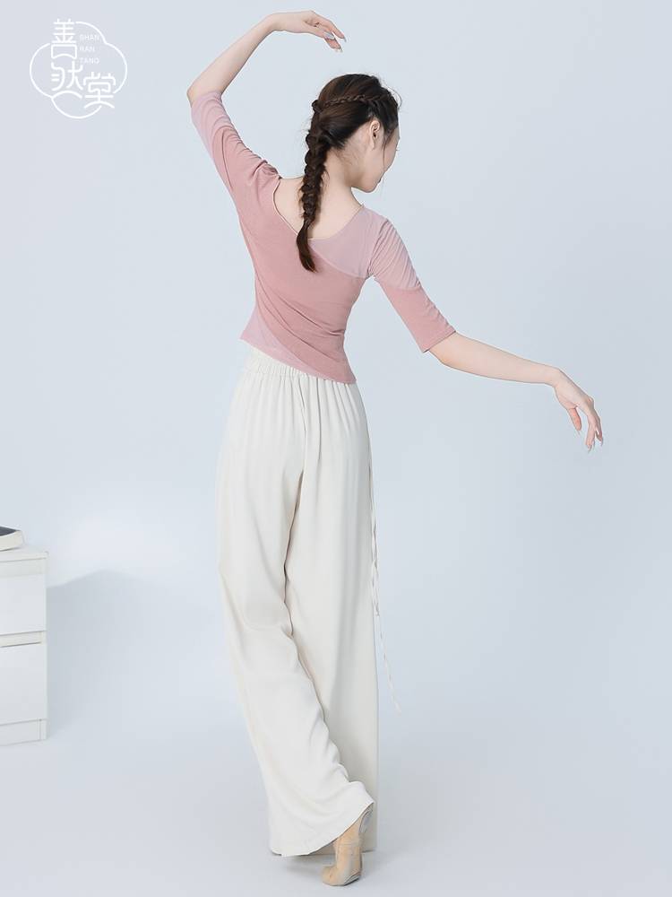 Shan Ran Hall of Modern Dance Dance Practice Service Female short -sleeved adult body training clothing Chinese classical dance clothing top