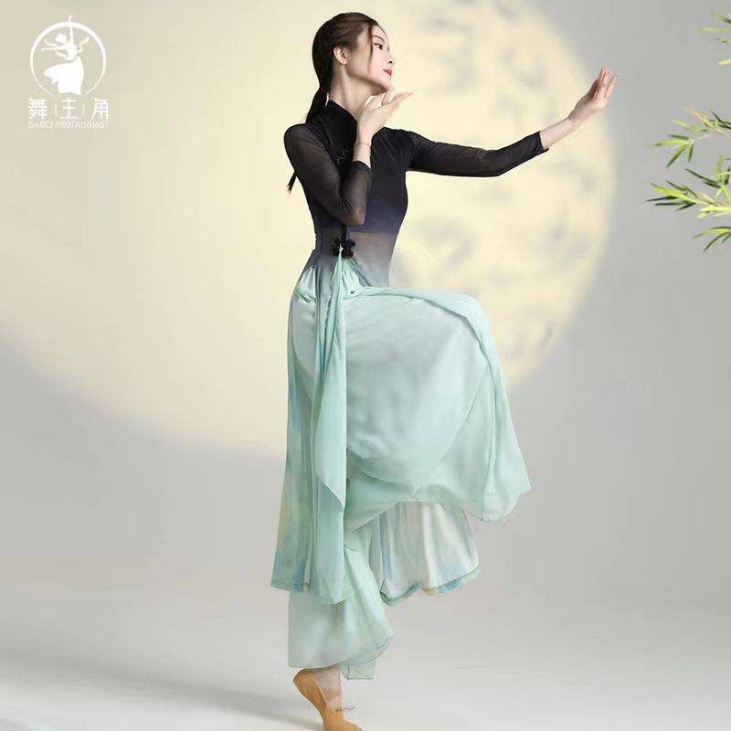 Renting classical dance cheongsam elegant female Chinese style dance clothes, rhyme yunyi national dance watch performance service