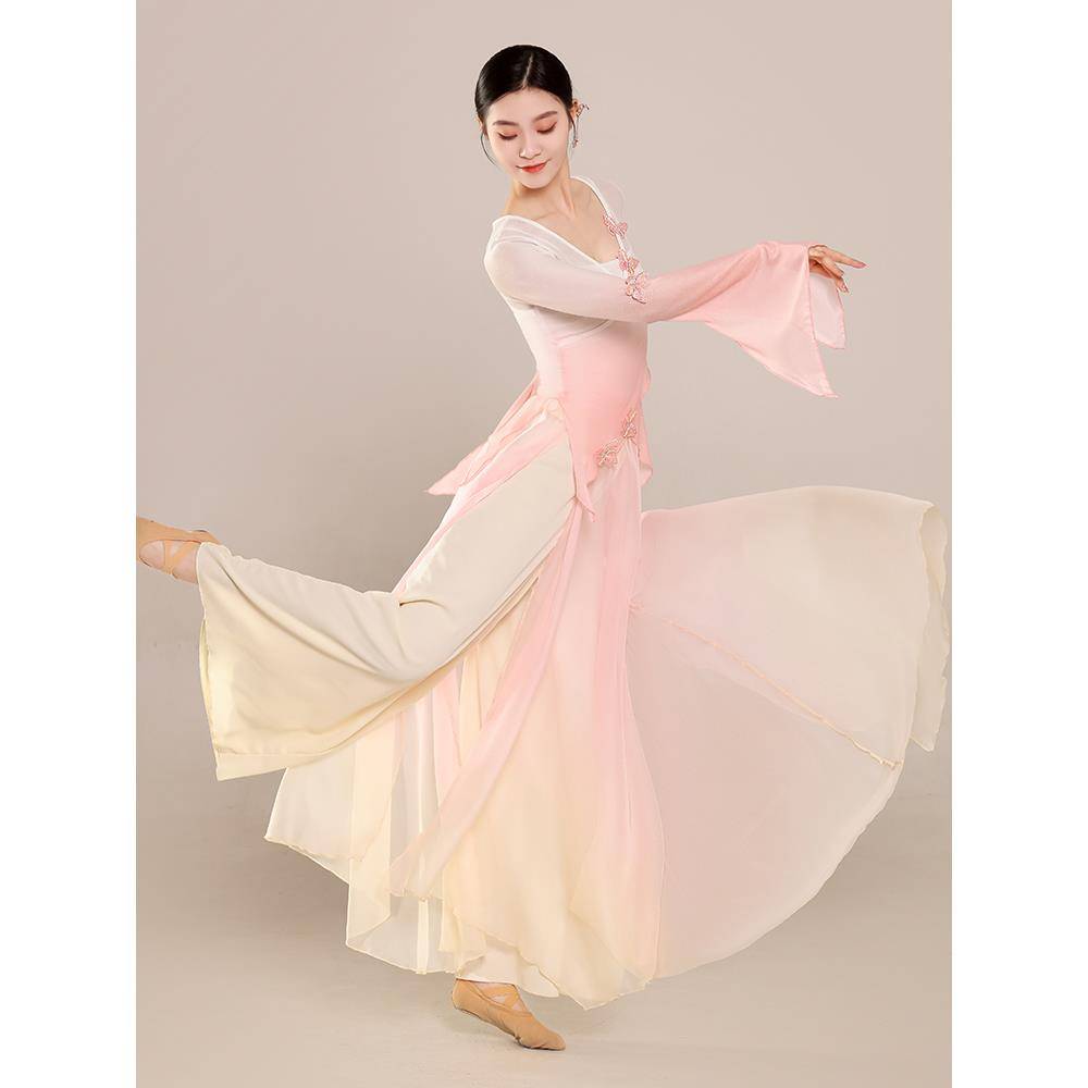 Classical Dance Gradm Bows Rhymes Yaosa Jacket Practice Clothing Pants Skirt Chinese Dance National Art Examination Clothing Set