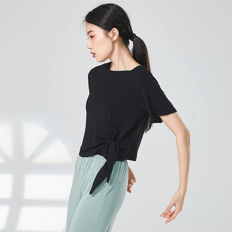 Side lace dance practice clothes, top female adult modern national classical dance -shaped teacher clothes dancing clothing
