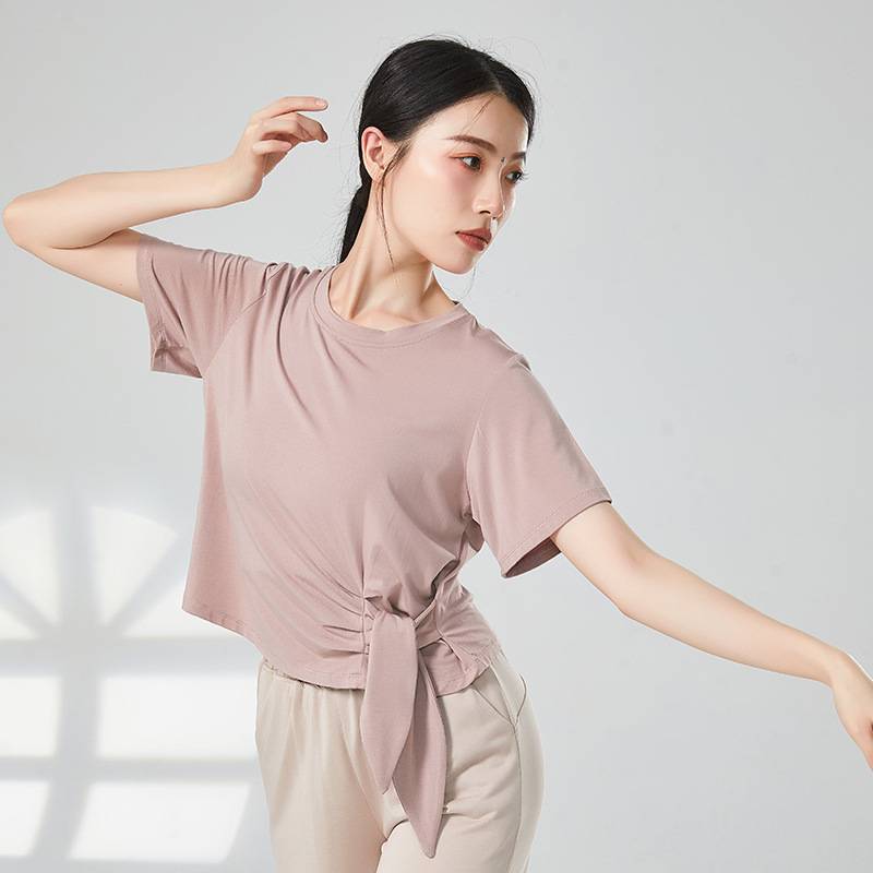 Side lace dance practice clothes, top female adult modern national classical dance -shaped teacher clothes dancing clothing