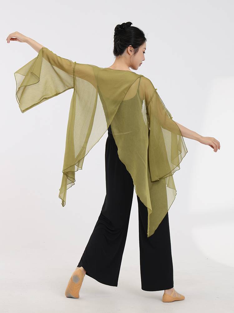 Xuan Palace Classical Dance Server Chinese Style Performance Close Cambrian Top Female Practice Dress Wrapper Gauze Jacket