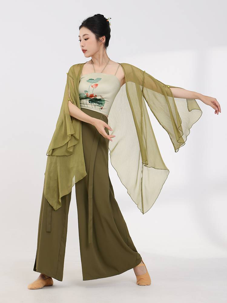 Xuan Palace Classical Dance Server Chinese Style Performance Close Cambrian Top Female Practice Dress Wrapper Gauze Jacket