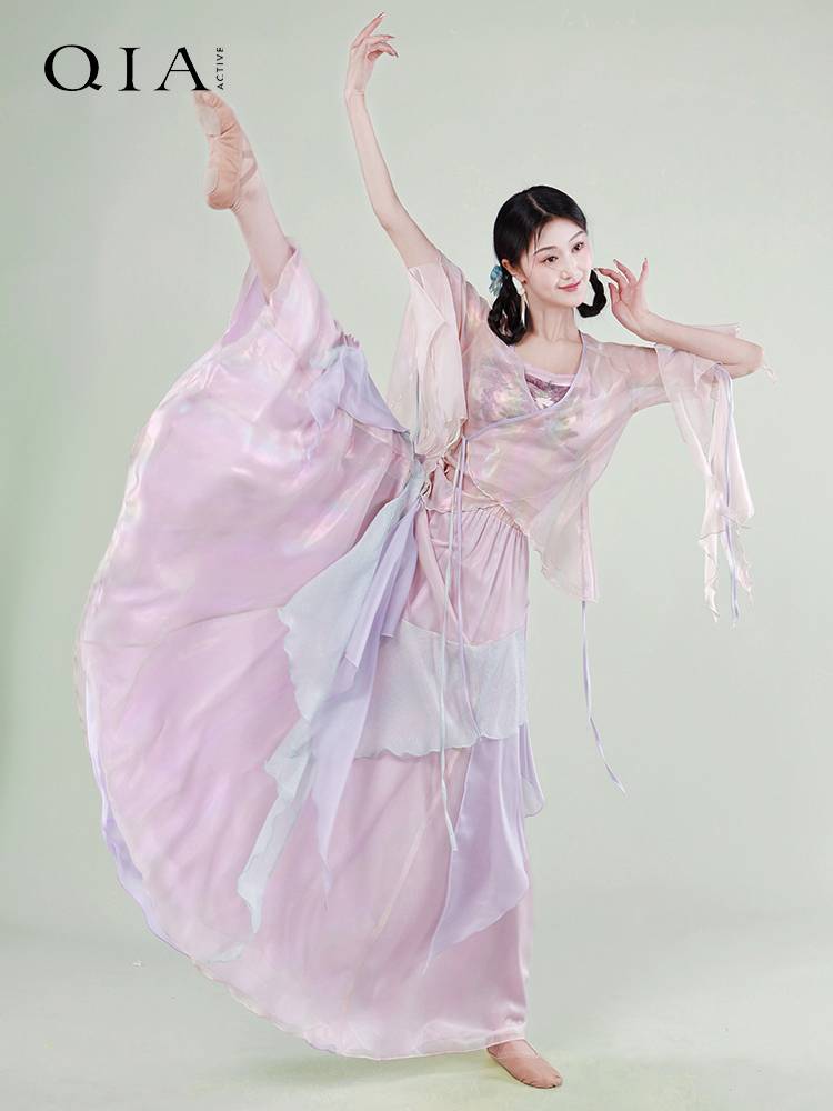 Qia Classical Dance Dance Viscers Performing Clothing Dance Dance Dance Drives Fairy Fluttering Downs Skirt Hanfu Performance Female Women