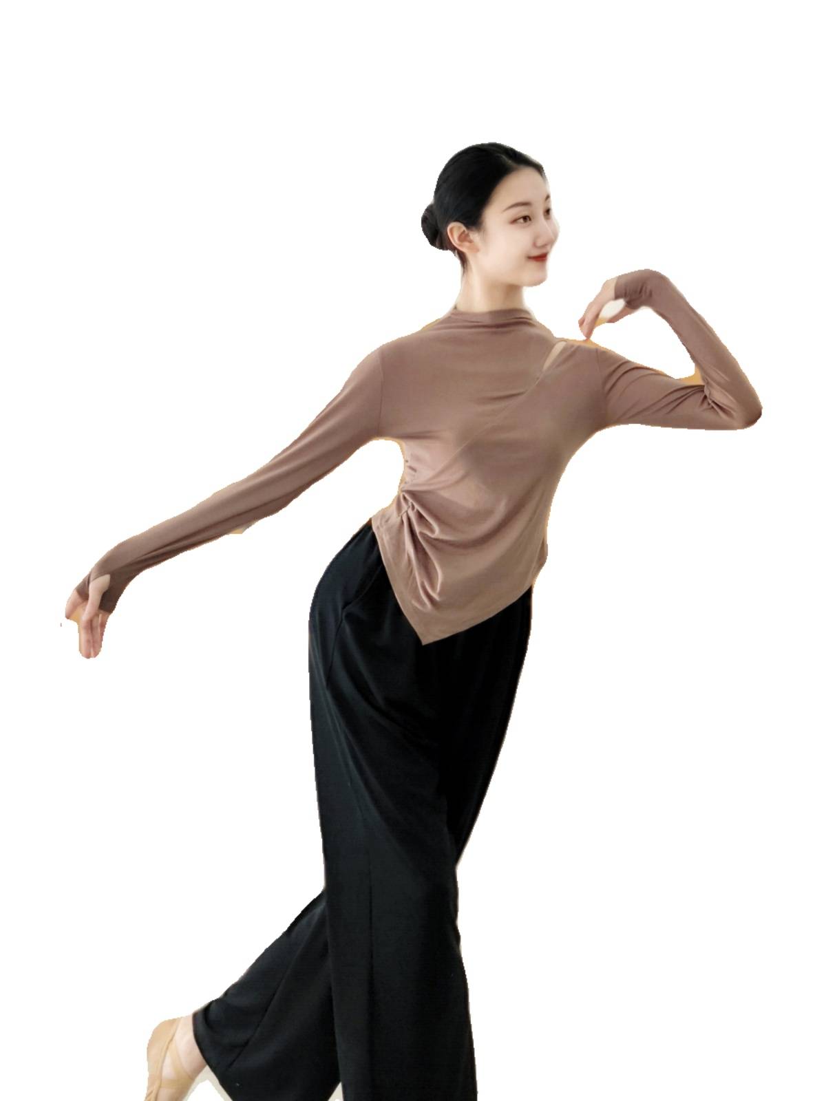 Dance service spring and summer new modern dance top female adult classical dance exercise art -shaped body service art test service yoga performance