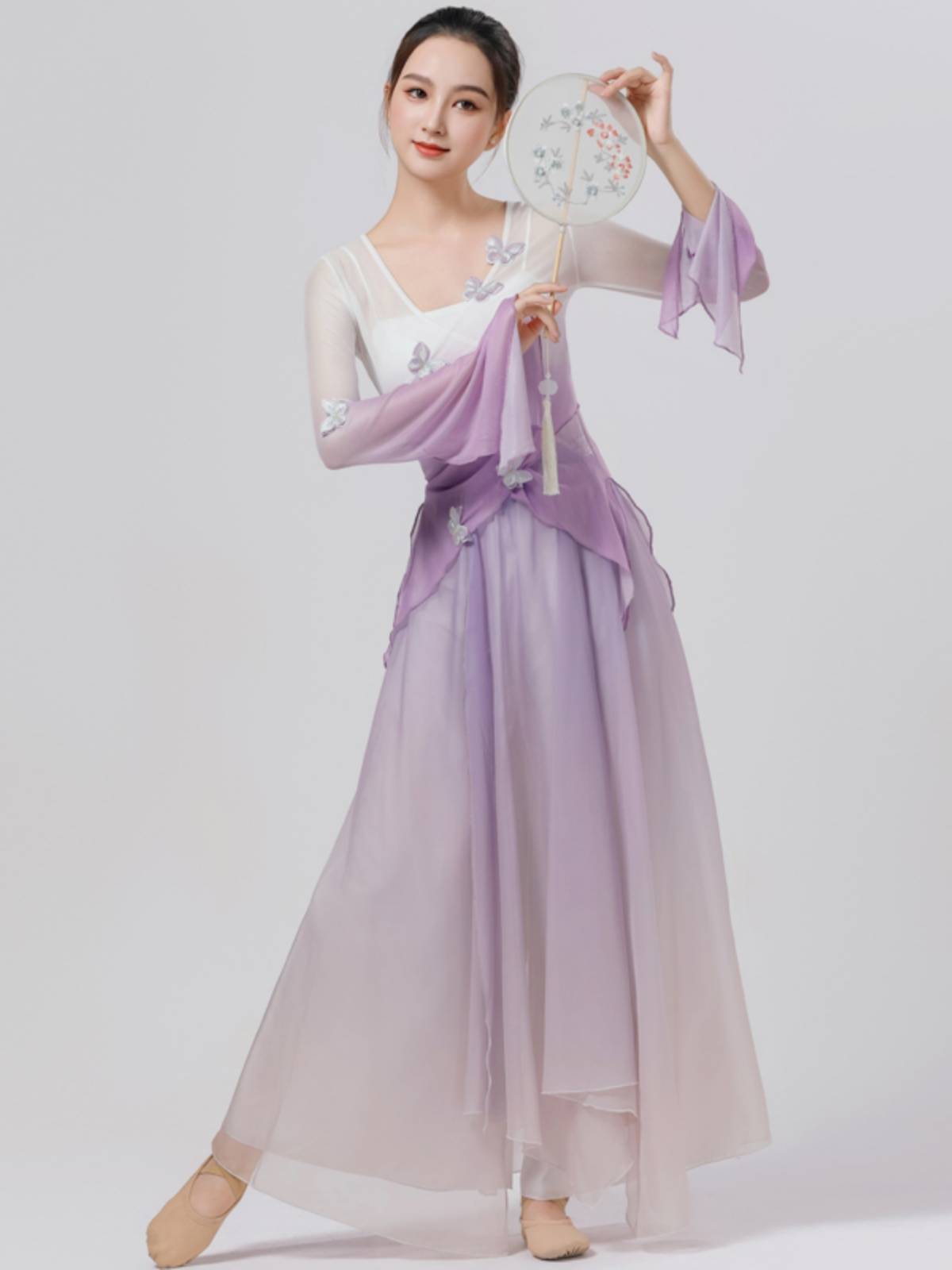 Classical Dance Performance Server Butterfly Gradient Elastic Personal Rhyme Yaosong Cloth