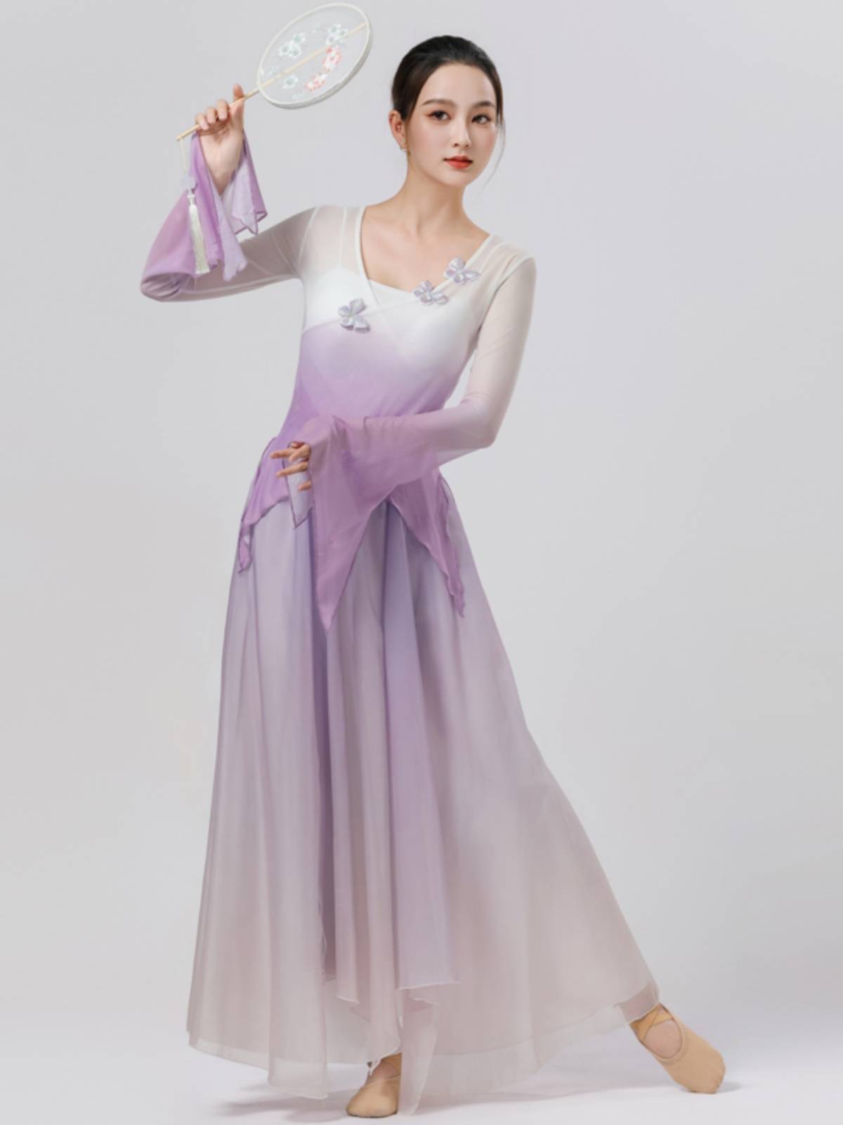 Classical Dance Performance Server Butterfly Gradient Elastic Personal Rhyme Yaosong Cloth