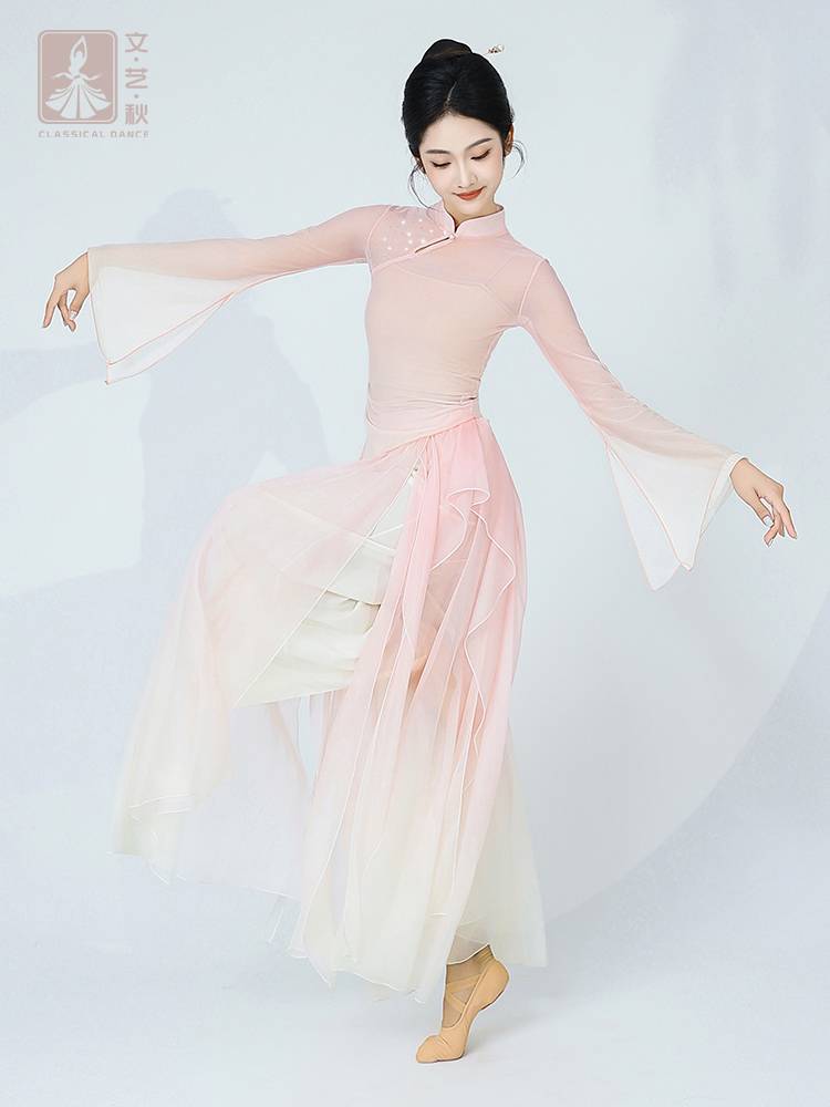 Summer Chun Song Classical Dance Dance Cheongsam Top Gradient Gravity Gatey Jacket Chinese Practice Services Han Tangfeng Performance Services
