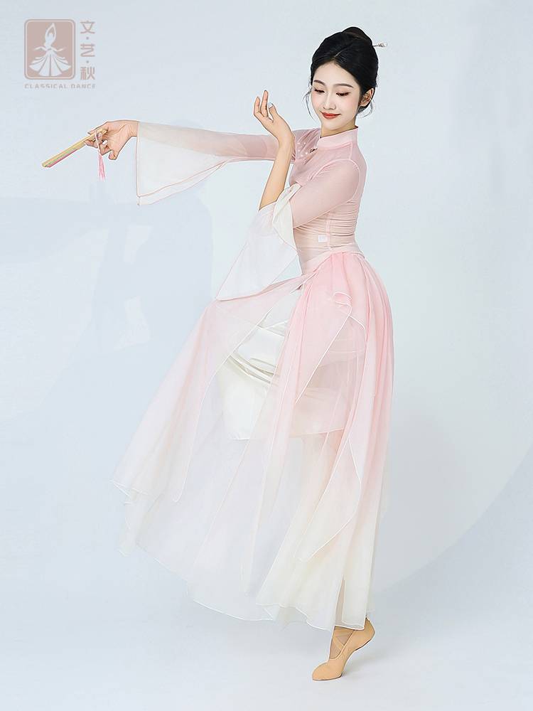 Summer Chun Song Classical Dance Dance Cheongsam Top Gradient Gravity Gatey Jacket Chinese Practice Services Han Tangfeng Performance Services