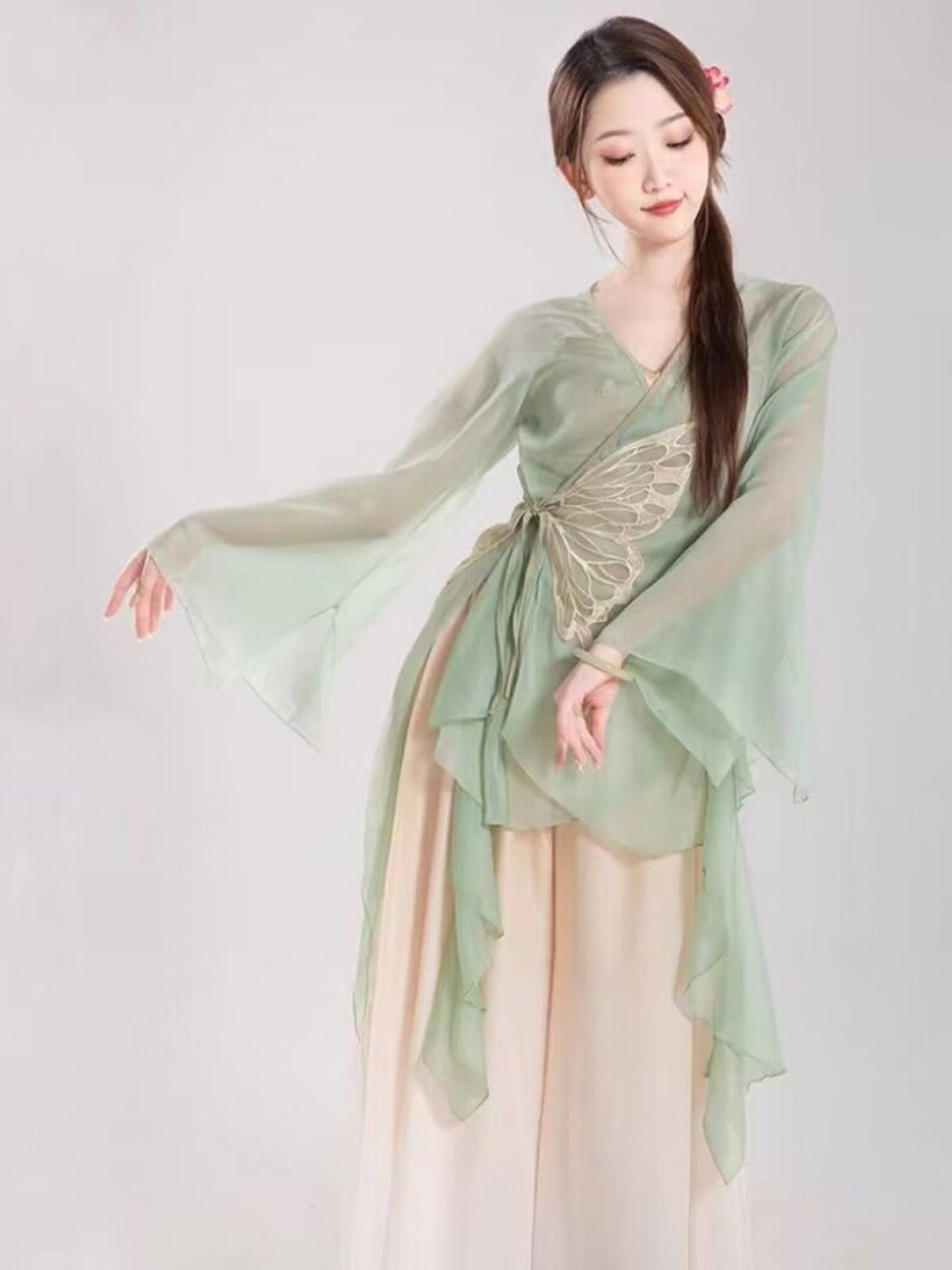 Classical dance dance clothing female elegant body rhyme yae practice service fairy style national style Chinese stage show performance suit