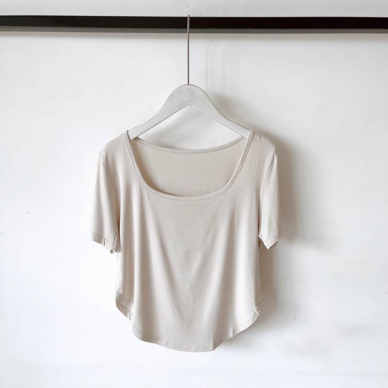 Classical Dance Dance Funmore Morian Dance Server Girls' Summer Modern Dance Art Examination Short -collar Yoga Short Sleeve Top