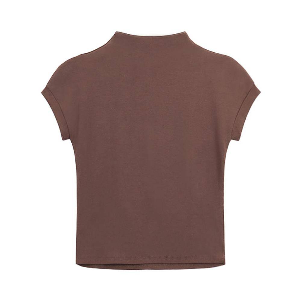 Modern dance service female half -tall short -necked short -sleeved top Classical dance exercise suit slimming lean vest body training suit