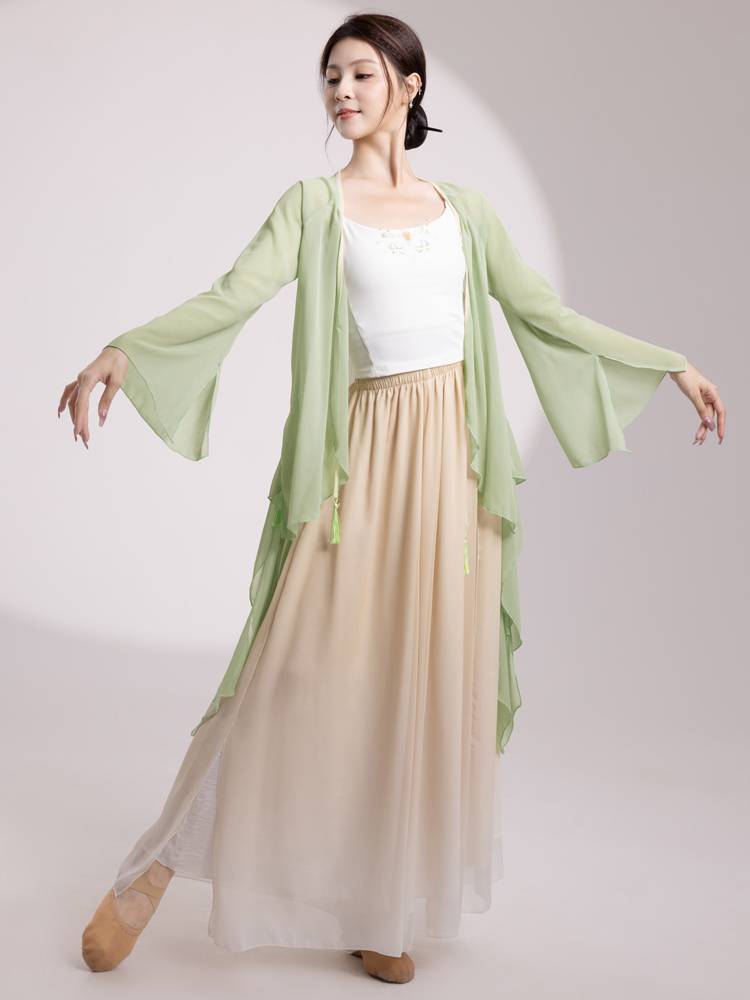 Classical dance clothing pants children's national style performance clothing elegant Chinese dance ancient style gauze dress dance suit suits