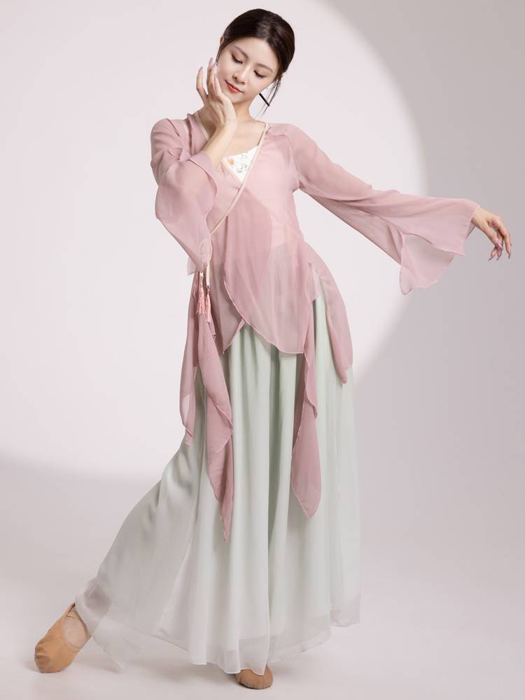 Classical dance clothing pants children's national style performance clothing elegant Chinese dance ancient style gauze dress dance suit suits
