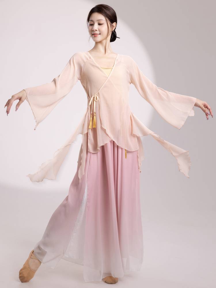 Classical dance clothing pants children's national style performance clothing elegant Chinese dance ancient style gauze dress dance suit suits