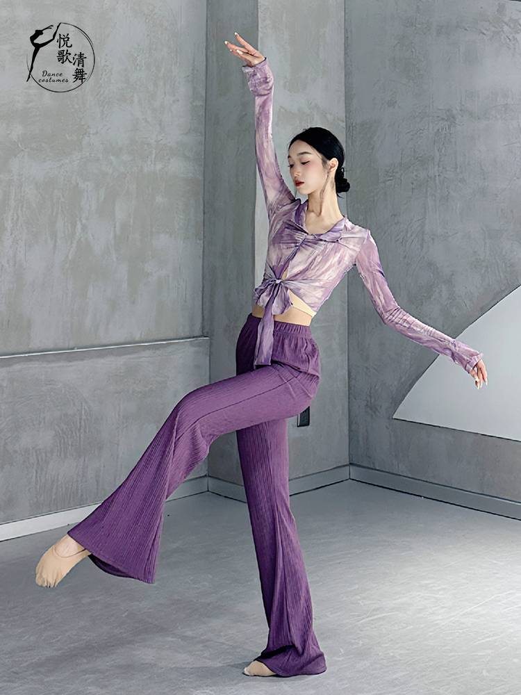 Dance top Women's new Chinese dance clothing adult modern dance network yarn practice service summer classical dance gauze clothes