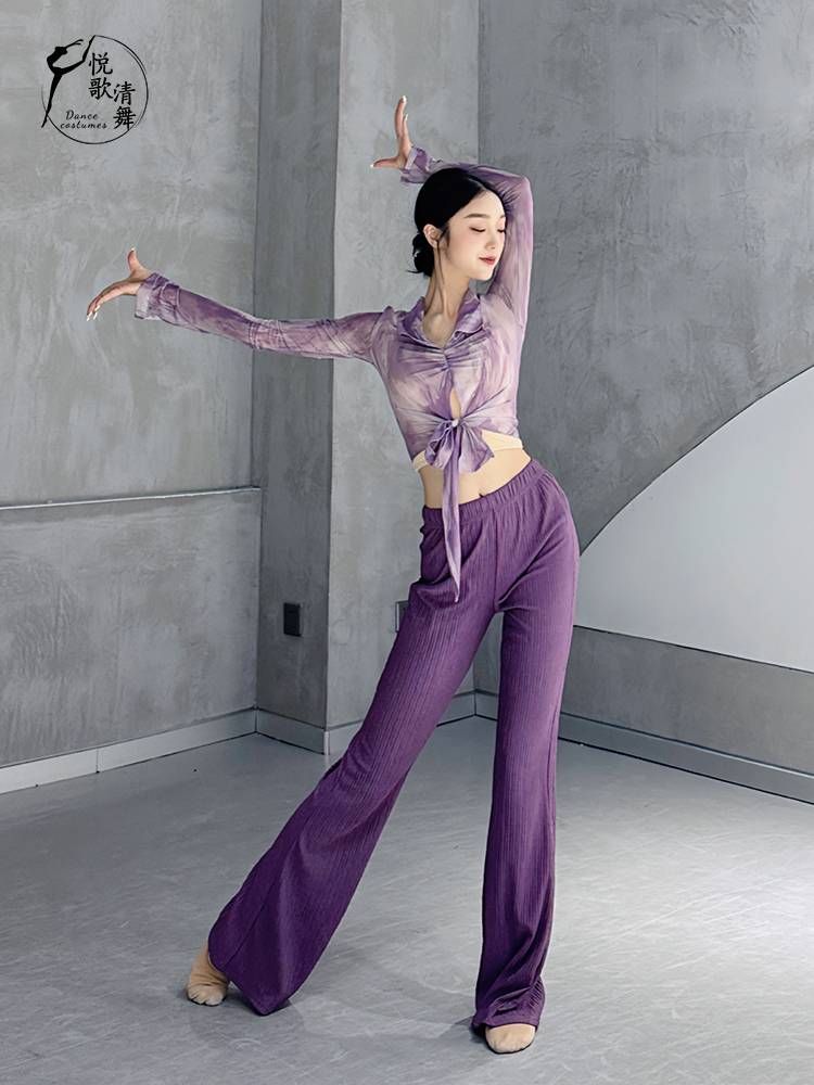 Dance top Women's new Chinese dance clothing adult modern dance network yarn practice service summer classical dance gauze clothes