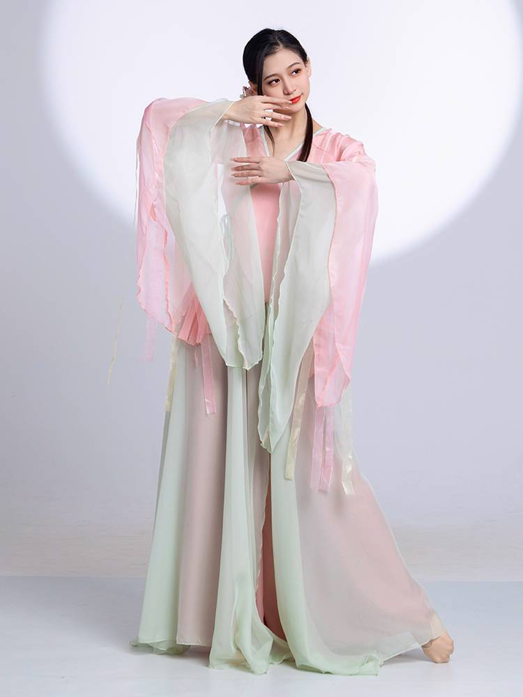 Classical dance thin gauze body rhyme, elegant and immortal Chinese dance exercise performance service show Chinese dance show performance set spring