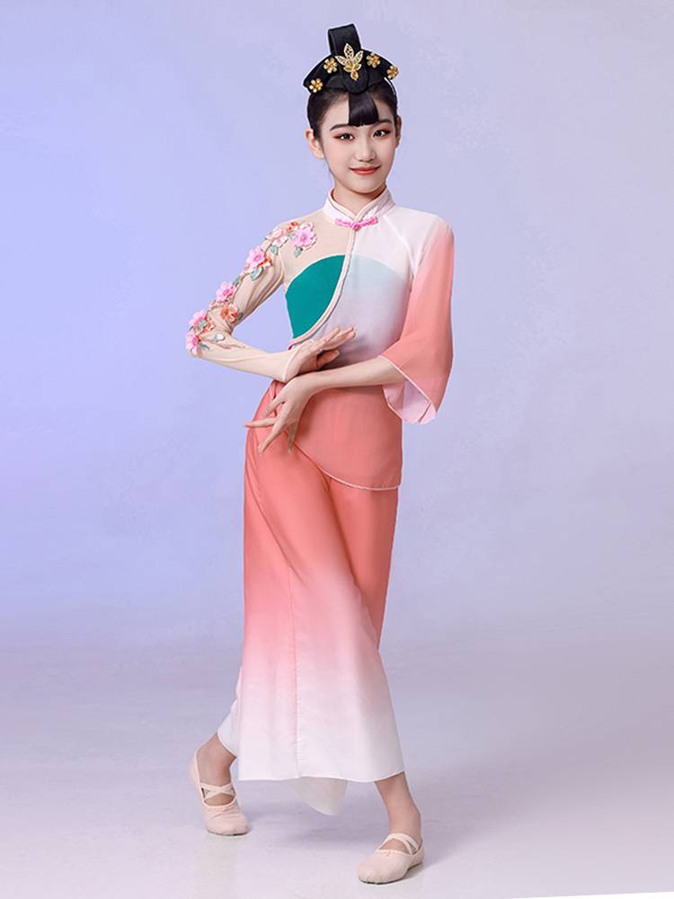 Children's performance service Weiyu Duzun Lotus Award Embroidery Fragrance Dance Dance Service Chinese Classical Classical Dance Flowing Yangge Service