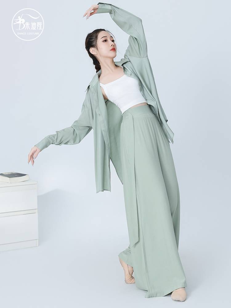 New modern dance shirt dance service classical dance long sleeve training clothes shape clothes jacket loose large size performance clothing