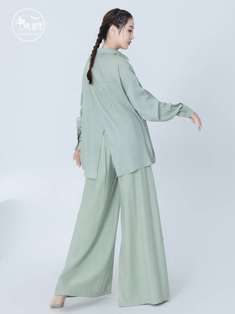New modern dance shirt dance service classical dance long sleeve training clothes shape clothes jacket loose large size performance clothing
