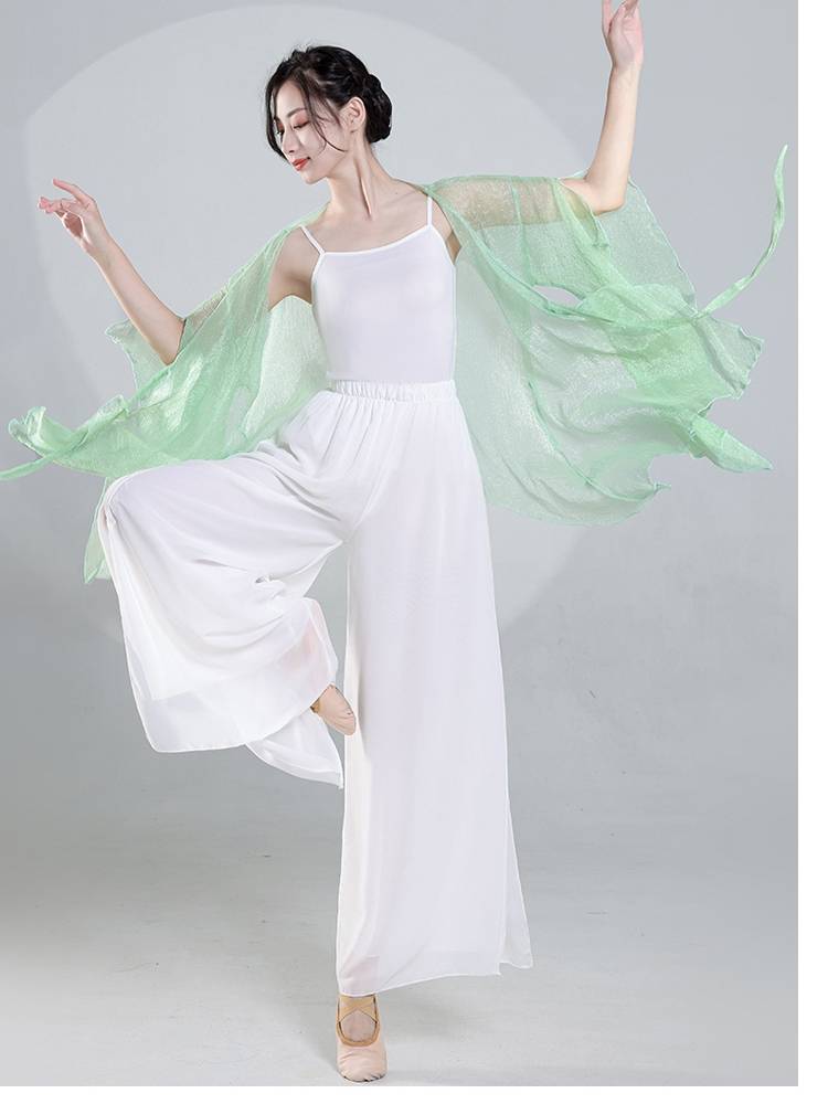 Classical dance clothing women's loose, breathable, elegant wide legs Modern dance pants Chinese style dance rhyme pants performance service