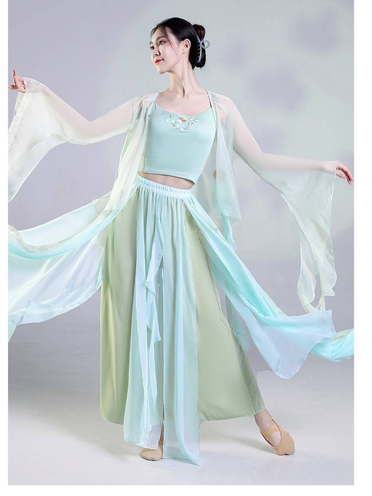 Classical dance clothing a whole set of Chinese dance nation's ancient style practice clothing performance service women's charm and elegant fairy suit