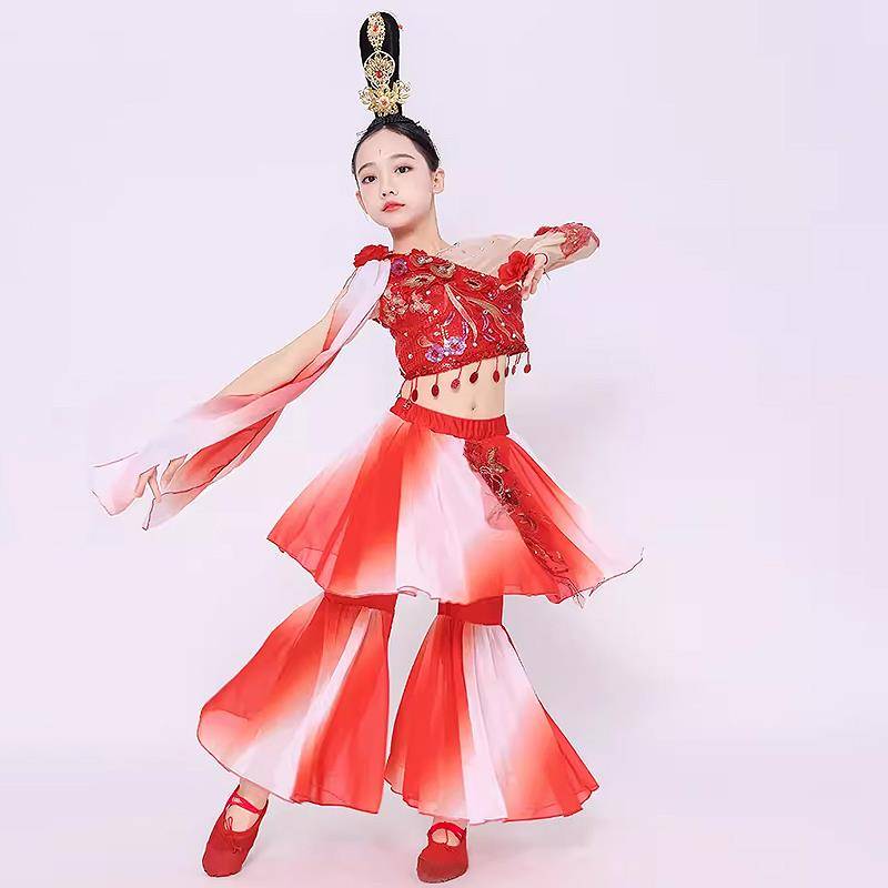 The new women's classical dance performance service The lotus breeze performance service Flying Dunhuang dance service female elegant stage outfit