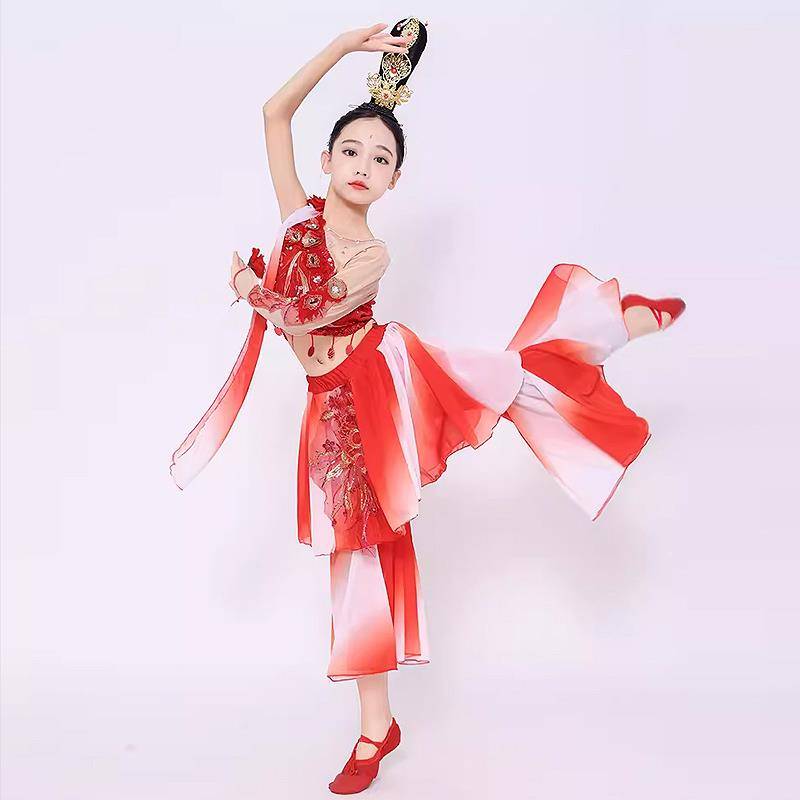 The new women's classical dance performance service The lotus breeze performance service Flying Dunhuang dance service female elegant stage outfit