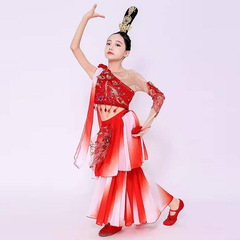 The new women's classical dance performance service The lotus breeze performance service Flying Dunhuang dance service female elegant stage outfit