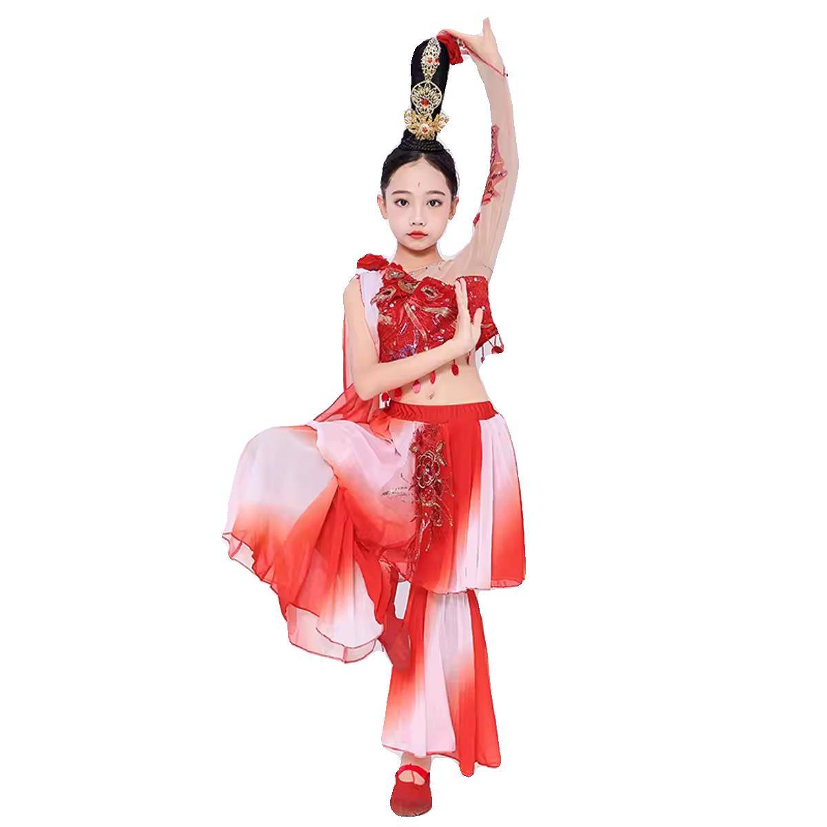 The new women's classical dance performance service The lotus breeze performance service Flying Dunhuang dance service female elegant stage outfit
