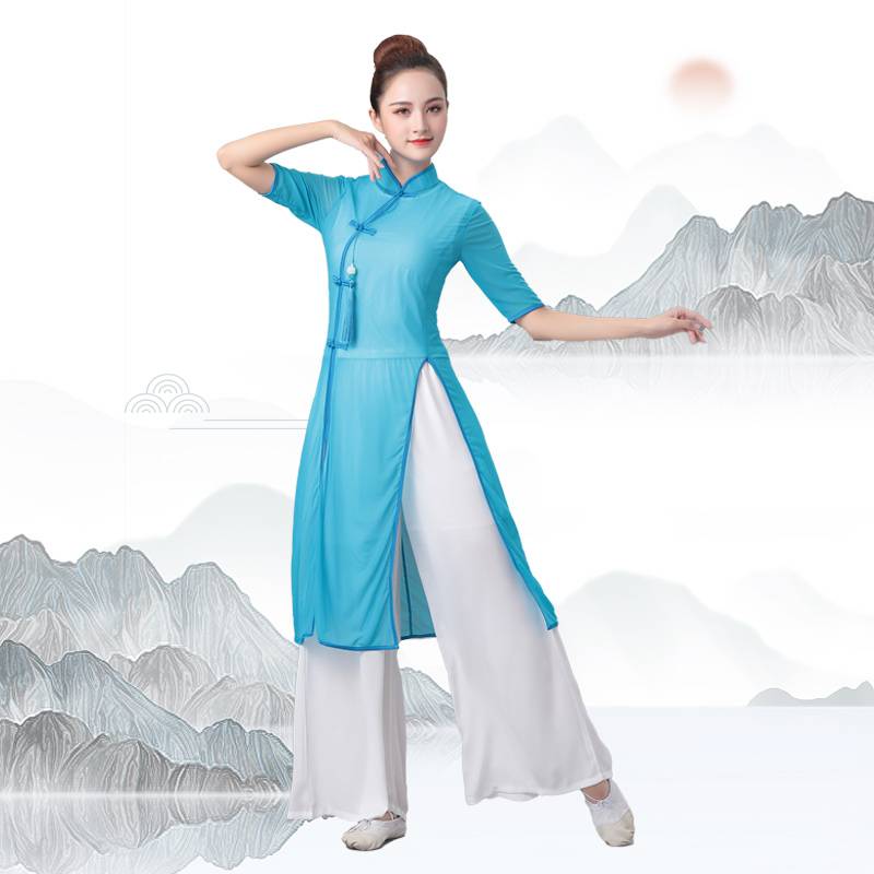 Douyin Mao Yulin, the same model Odi Cheongsam Classical Dance National Performance Services Practice Service Plaza Dance Flowing Performance Service