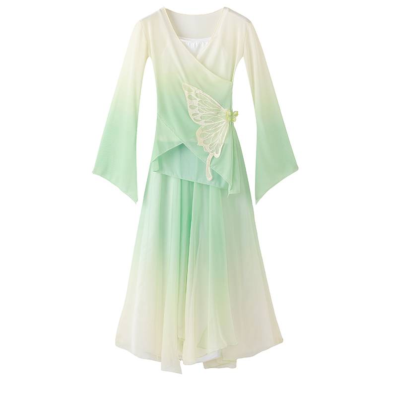 Classical Dance Performance Services Female Rhyme Butterfly Dance Clothing Clothing Gradient Gatey Dance Chinese Dance Performance Performance Set