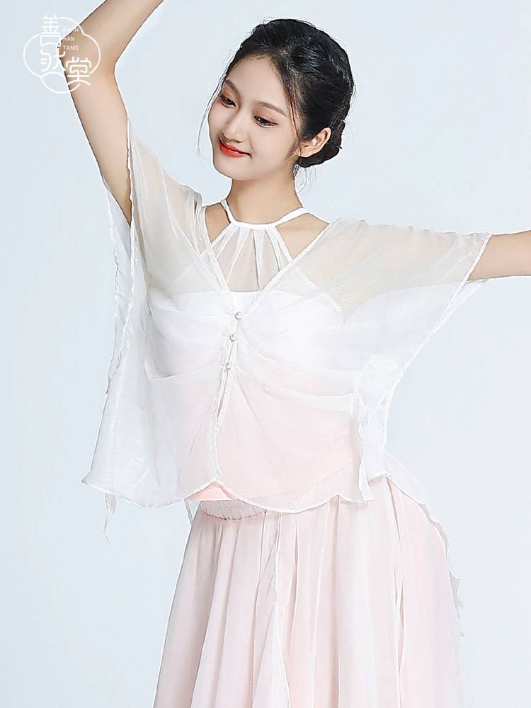 Shan Rantang Classical Dance Nation's Charm of the Rhythm Performance Performance Practice Female Adult Water Gauze Short Sleeve Set