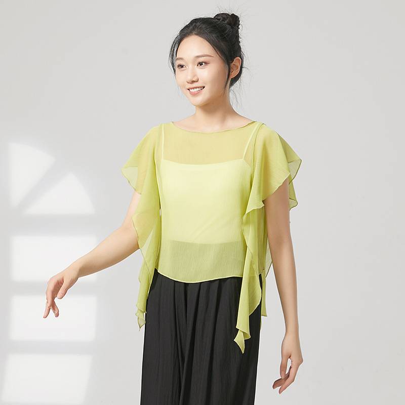 Chinese classical dance clothing body rhyme, elegant fairy gauze clothes practice suit, adult body clothes, clothes art test performance