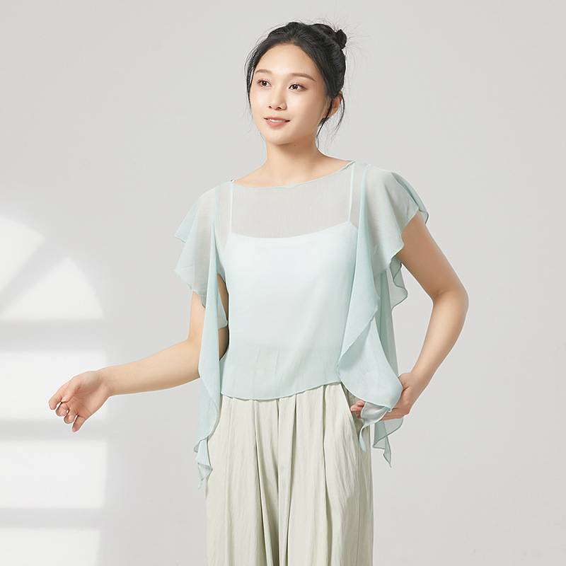Chinese classical dance clothing body rhyme, elegant fairy gauze clothes practice suit, adult body clothes, clothes art test performance