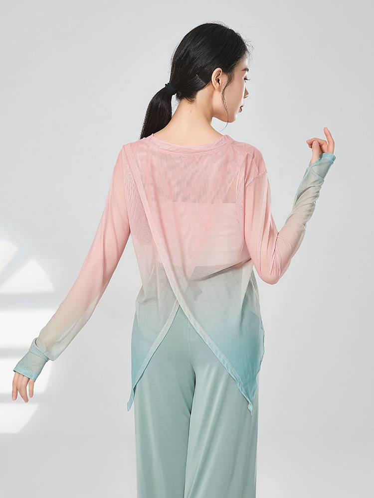 Classical Dance Dance Funny Female New Body Rhymes Short Big Cover Chinese Dance Performance Server Loose Dance Top